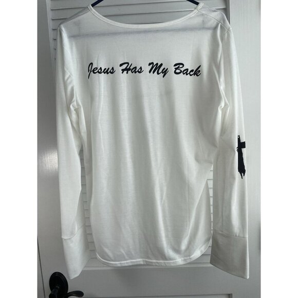 Light in the Box Women's Christian Faith White Graphic T Size M NWOT - Picture 4 of 10